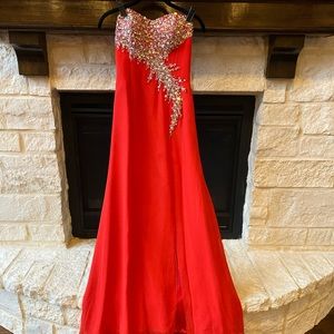 Red Crystal Prom/Evening Gown